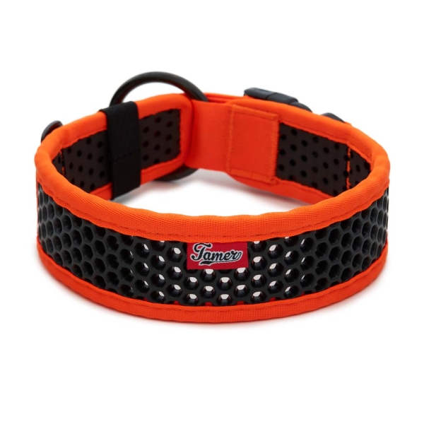 SOFTY Halsband | Länge: 45-51cm | Breite: 5,1cm | Farbe: orange/schwarz